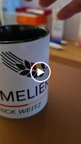 Customer video review of TassenExpress - Becher Keramik Tasse mit Logo bedruckt 325ml Firmenlogo