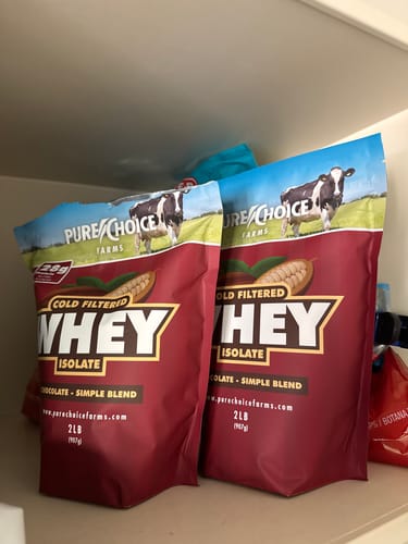 Customer photo review of Whey Protein Isolate Chocolate