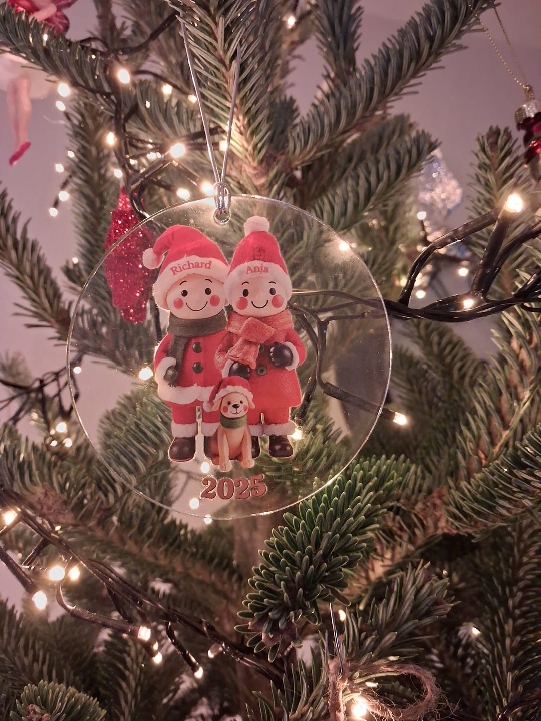 Customer photo review of Familienmitglieder mit 1-9 Personen - Personalisierter Baumschmuck