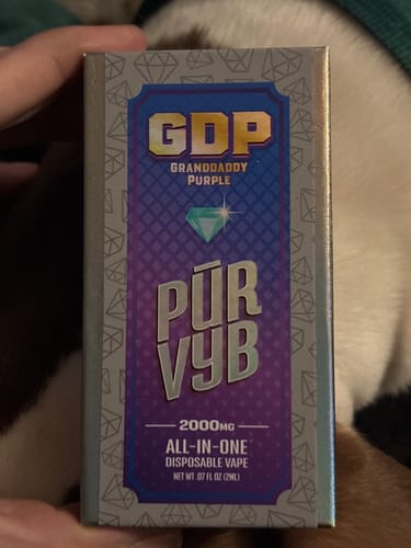 Customer photo review of PUR VYB - 2G THCa Live Resin - Granddaddy Purple (Indica)