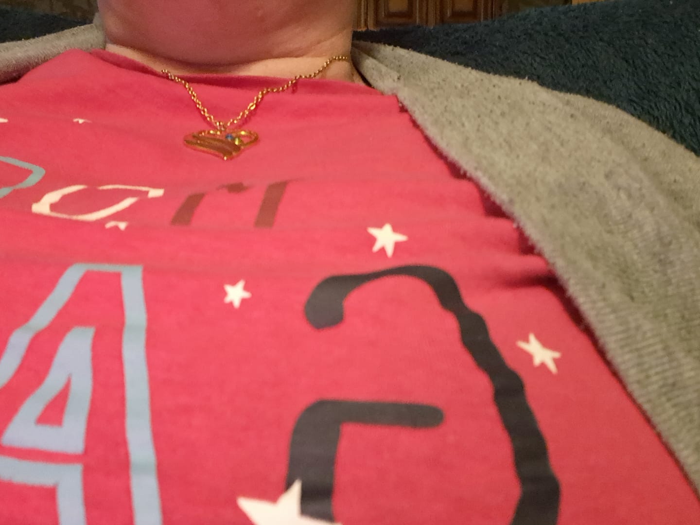 Customer photo review of Collier avec cœurs unis et pierres de naissance