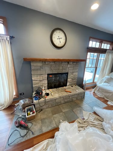 Customer photo review of Cavestone Fireplace Glass Doors | Custom Masonry Fit