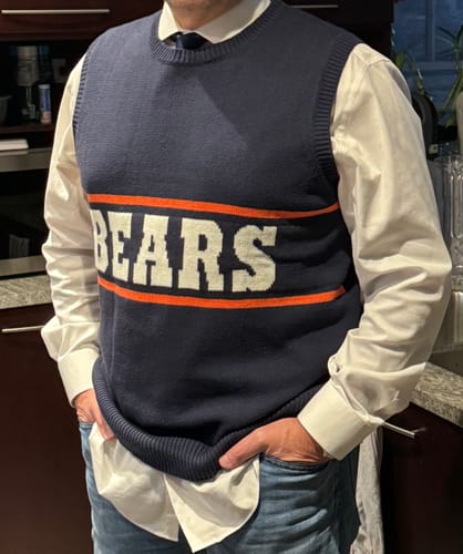 Customer photo review of SNL Da Bears Mike Ditka Chicago Bears Sweater Vest