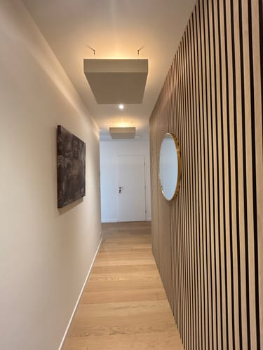 Customer photo review of Panneau Acoustique Bois Chêne Feutrine Blanc 260 Akupanel