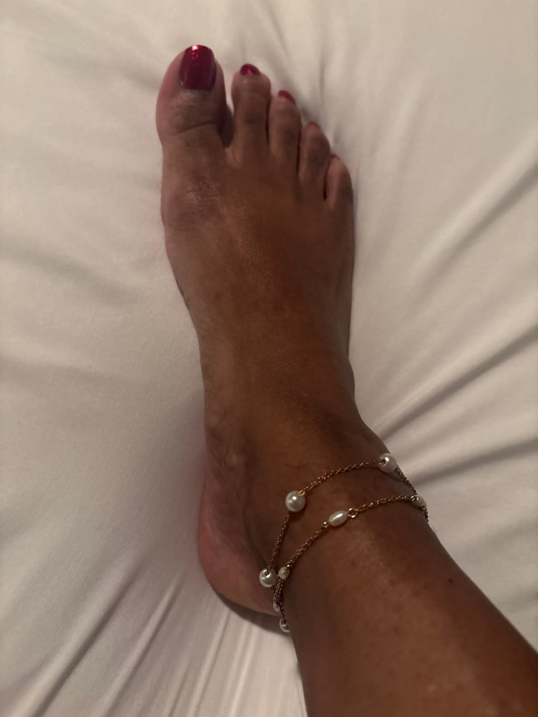 Customer photo review of Nura Freshwater Pearl Anklet