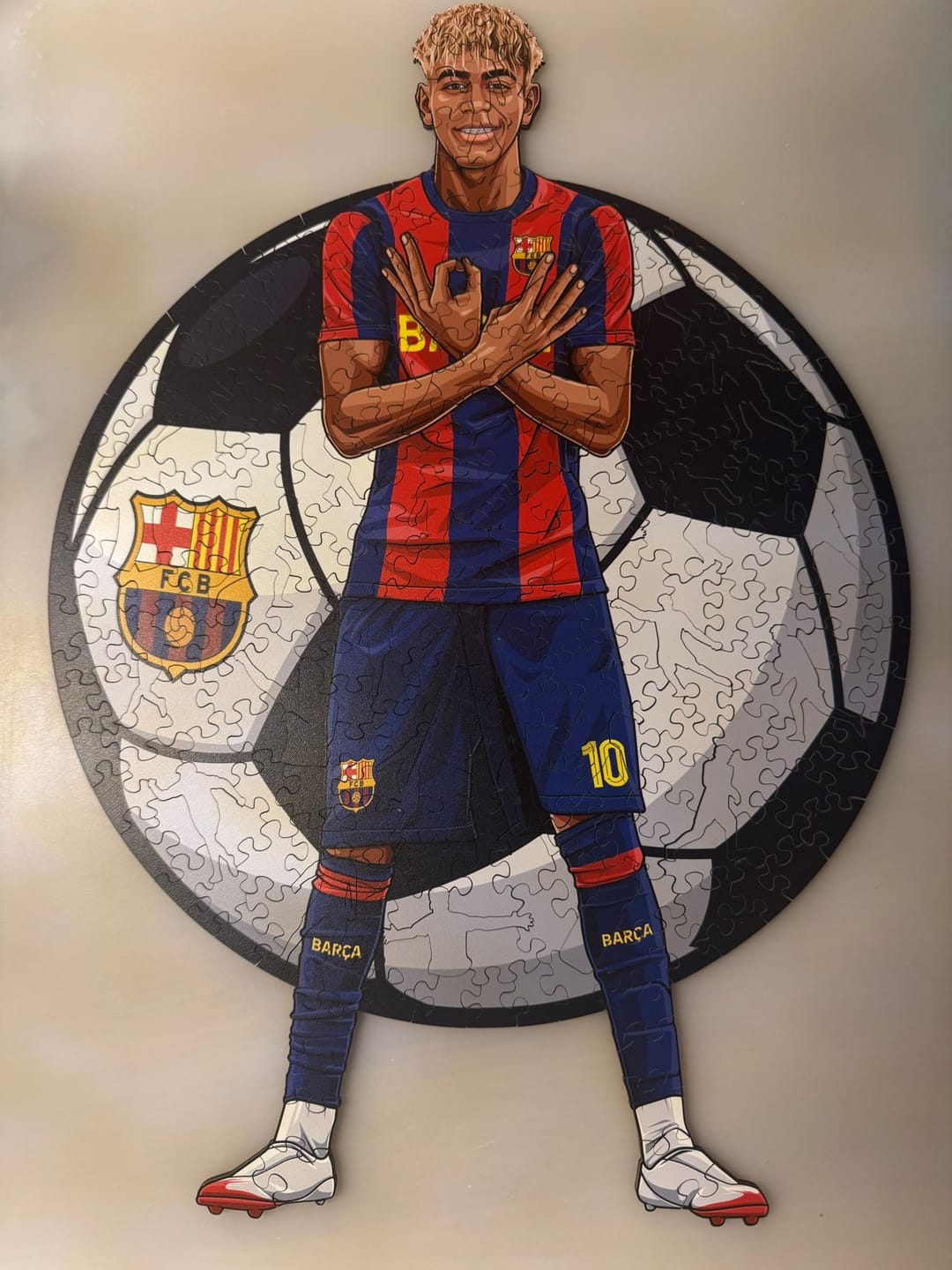 Customer photo review of Lamine Yamal - Holzpuzzle