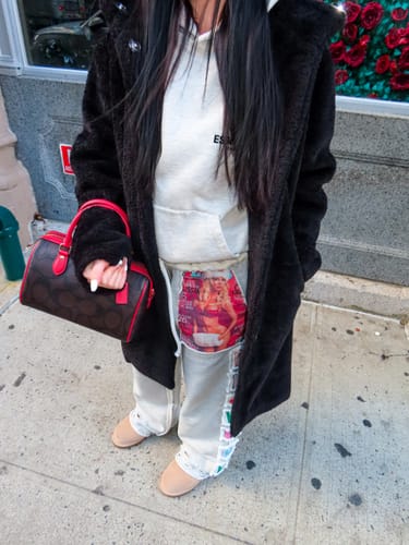 Customer photo review of GREY PLAYBOY SWEATS