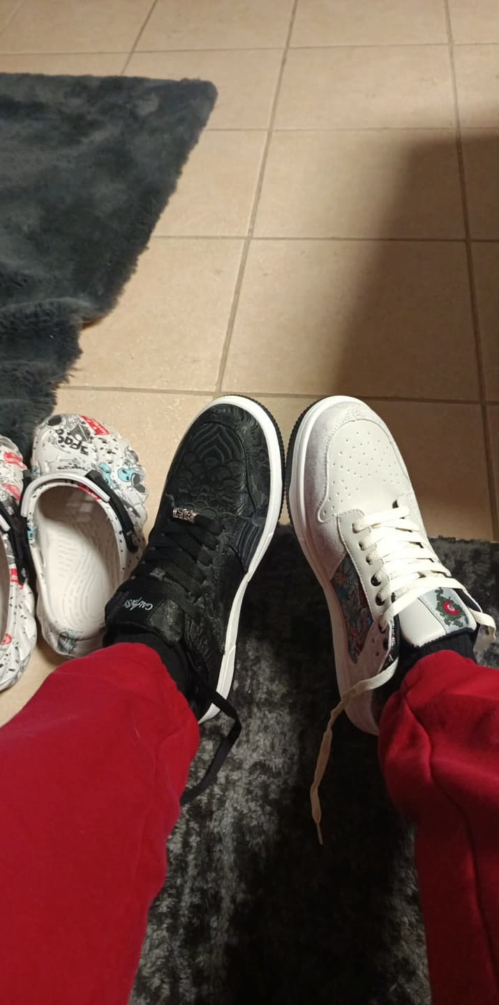 Customer photo review of Nihonga inspired Silk Sneakers