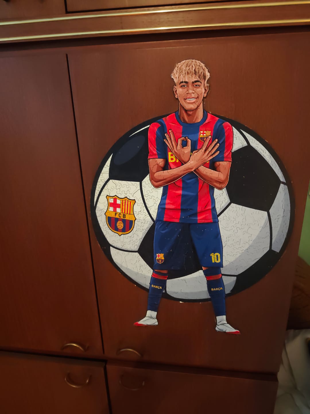 Customer photo review of Lamine Yamal - Wooden Puzzle