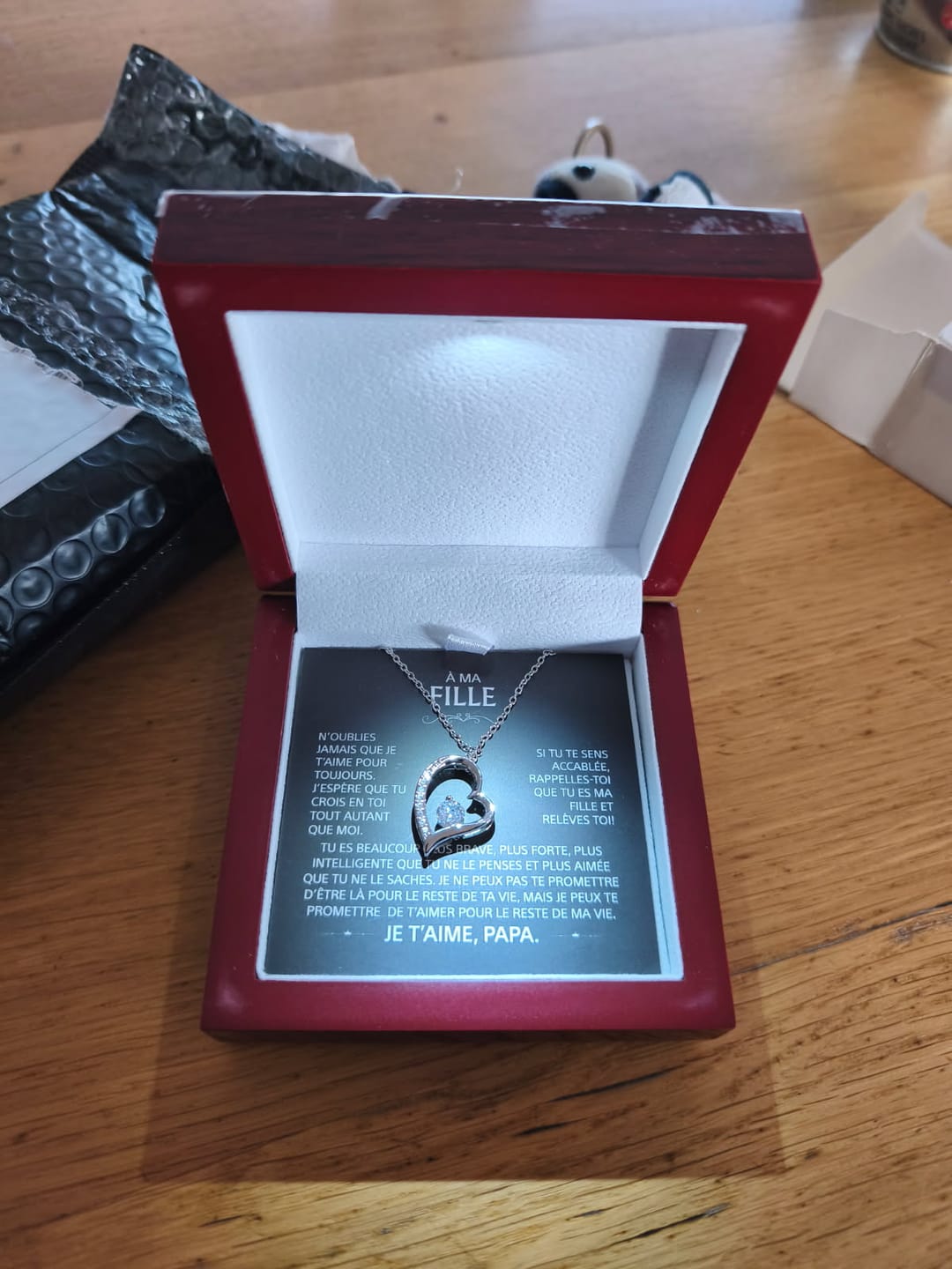 Customer photo review of À Ma Fille - Collier coeur d'amour