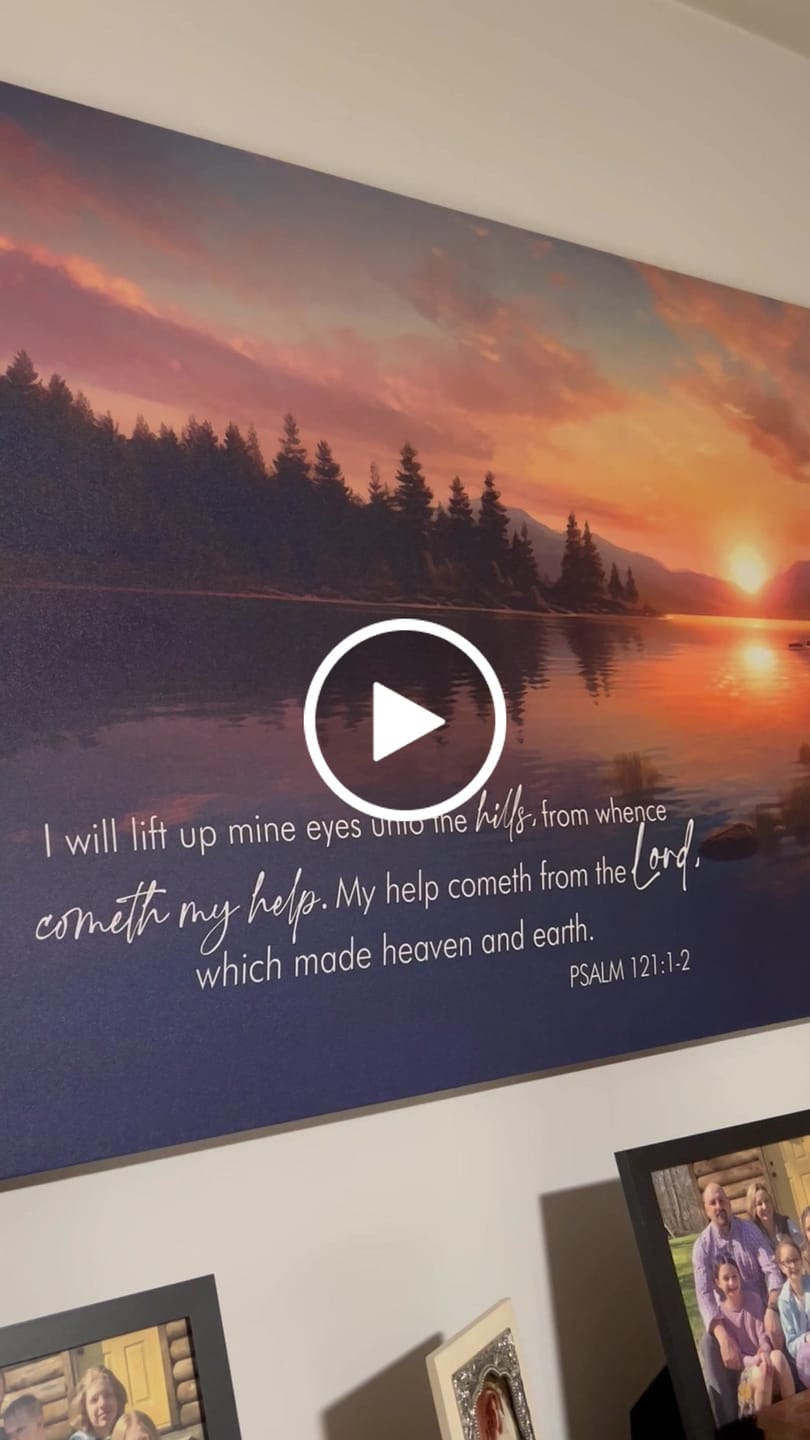 Customer video review of Psalm 121:1-2 My Help Cometh From The Lord Wall Art Canvas