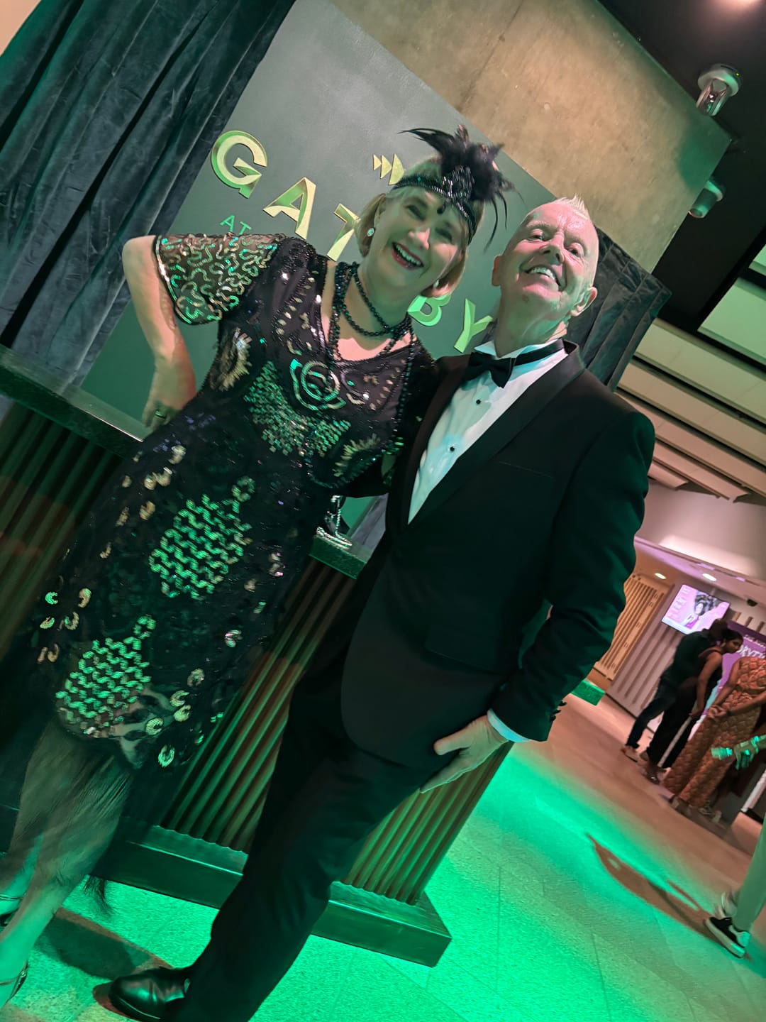 Customer photo review of Margot Plus Size Gatsby Dress - Black & Gold