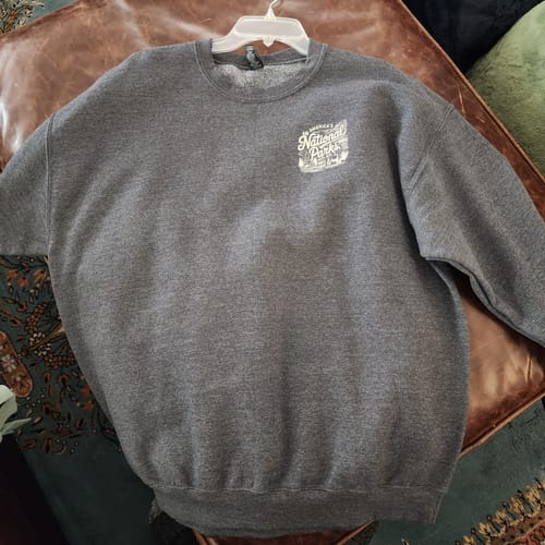 Customer photo review of National Parks "63 Vintage Logos" Front/Back Print Sweatshirt