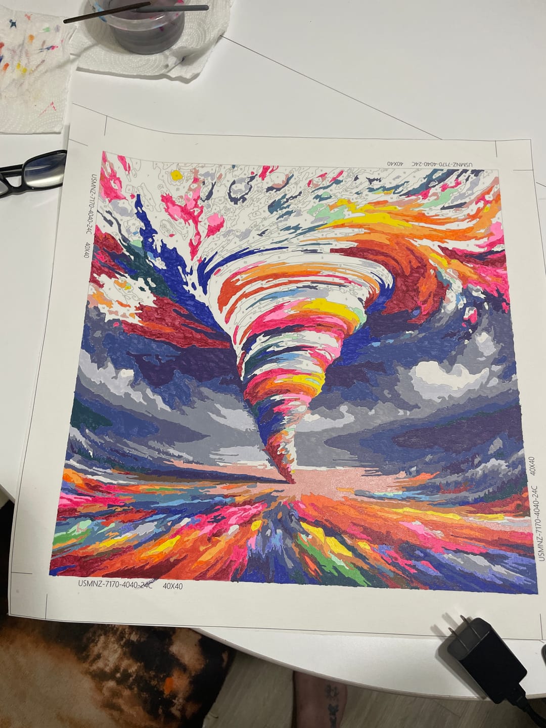 Customer photo review of Paint by Numbers - color swirls of passion