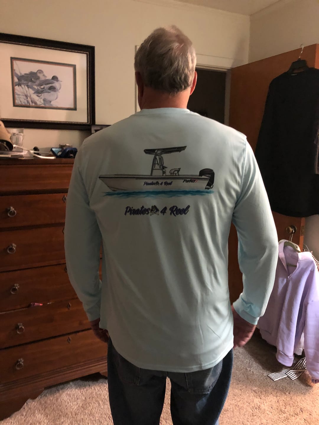 Customer photo review of Dri-Fit Custom Boat Shirts - Long Sleeve