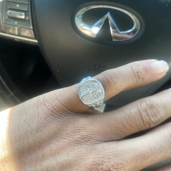 Customer photo review of Saint Michael Signet Ring