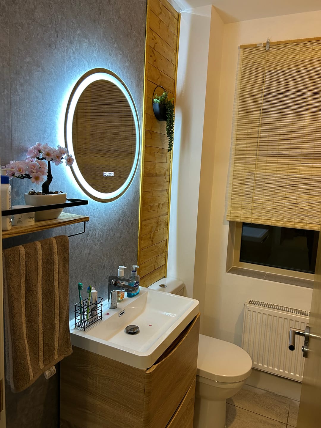 Customer photo review of 8mm Light Concrete Bathroom Wall Panel 2.6M