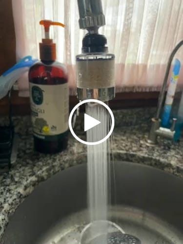 Customer video review of HydroPulse™ Filtreli 360° Döner Musluk Başlığı