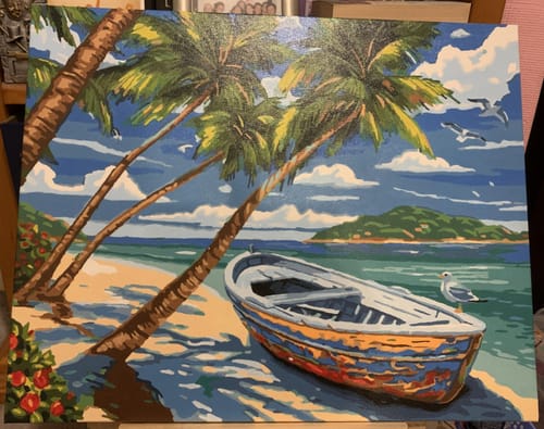 Customer photo review of Custom Landscape Paint By Numbers