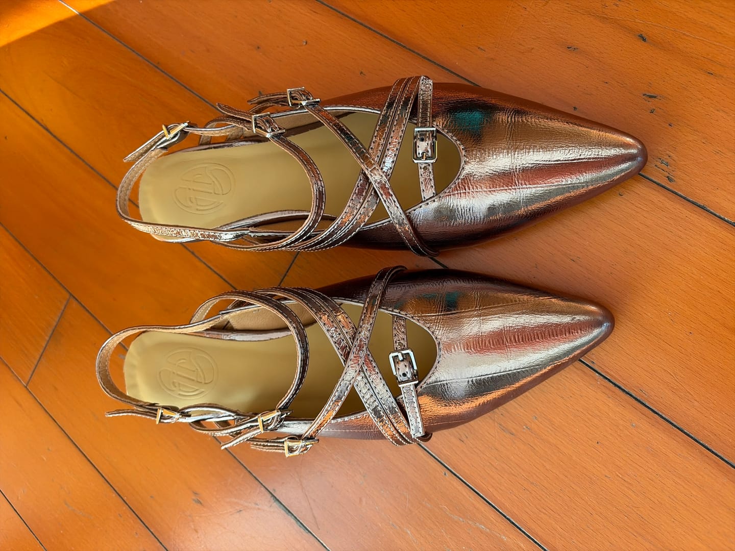 Customer photo review of Seraphine 𖤓 Pointed Toe Multi-Strap Buckle Leather Heels