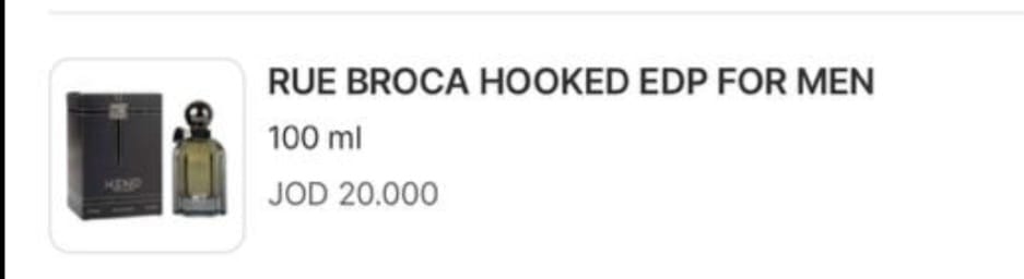 Customer photo review of RUE BROCA HOOKED EDP FOR MEN