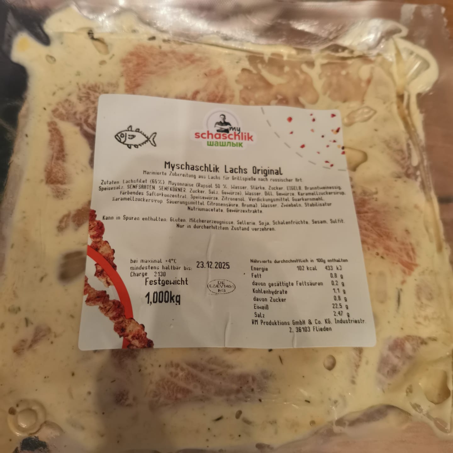 Customer photo review of Lachs-Schaschlik – zart mariniert & besonders edel | mySchaschlik