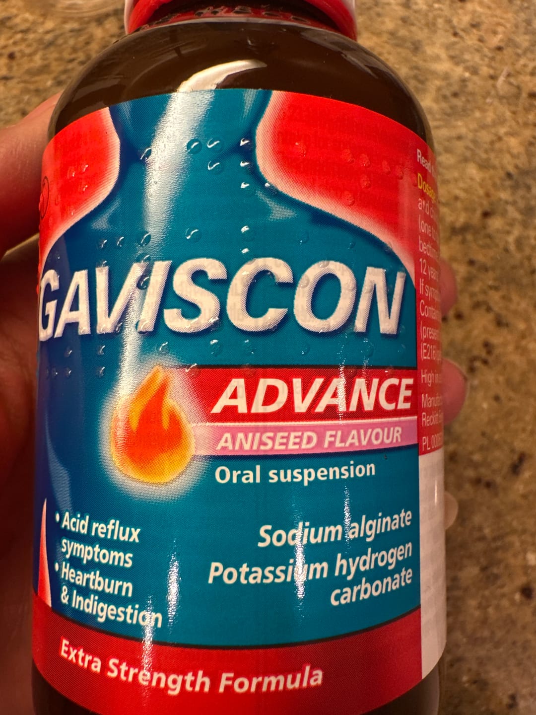 Customer photo review of Gaviscon Advance Peppermint Flavour Oral Suspension, 250ml 6 Pack