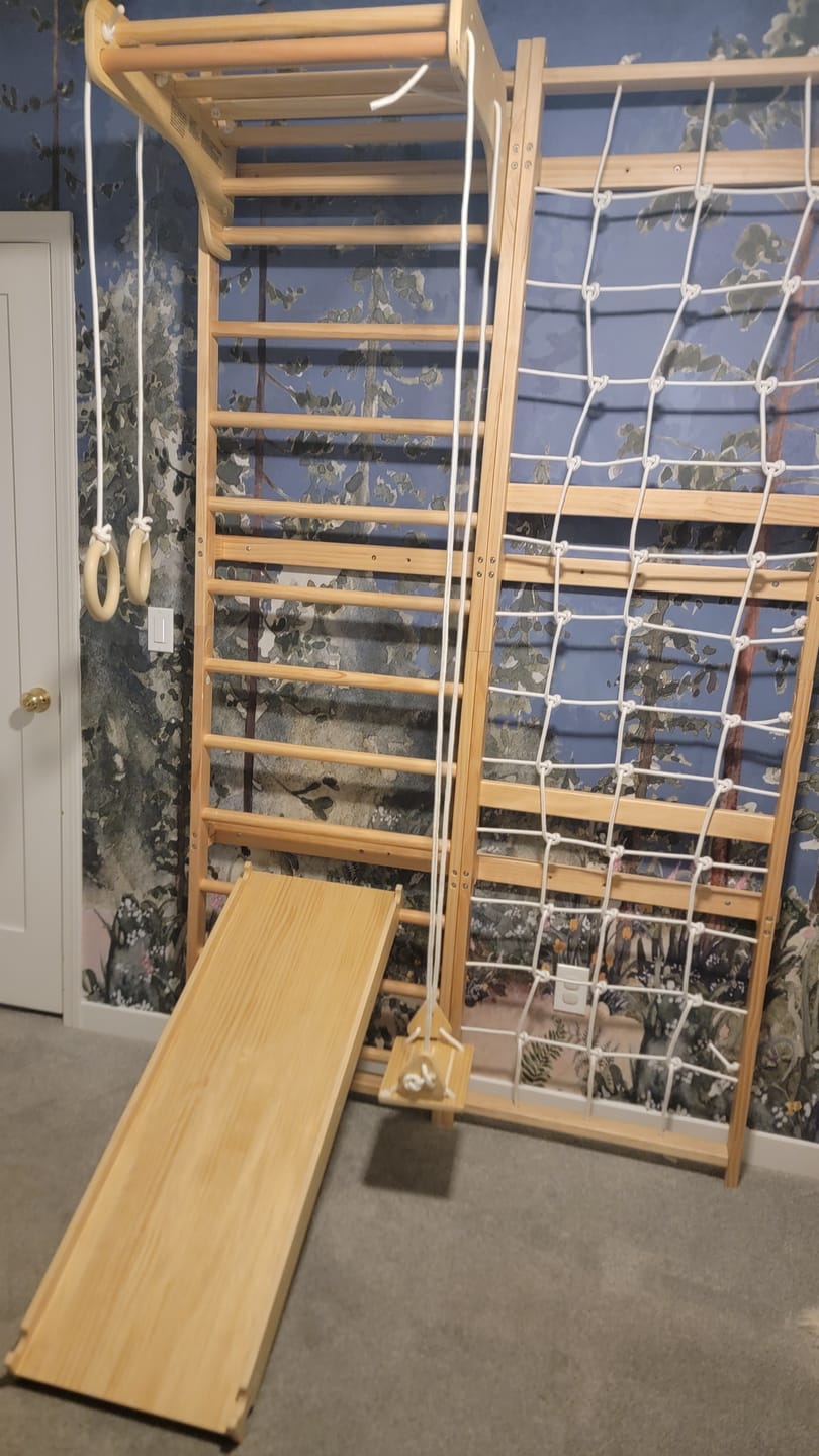 Customer photo review of Neem | Swedish Ladder & Rope Wall - 95" Height