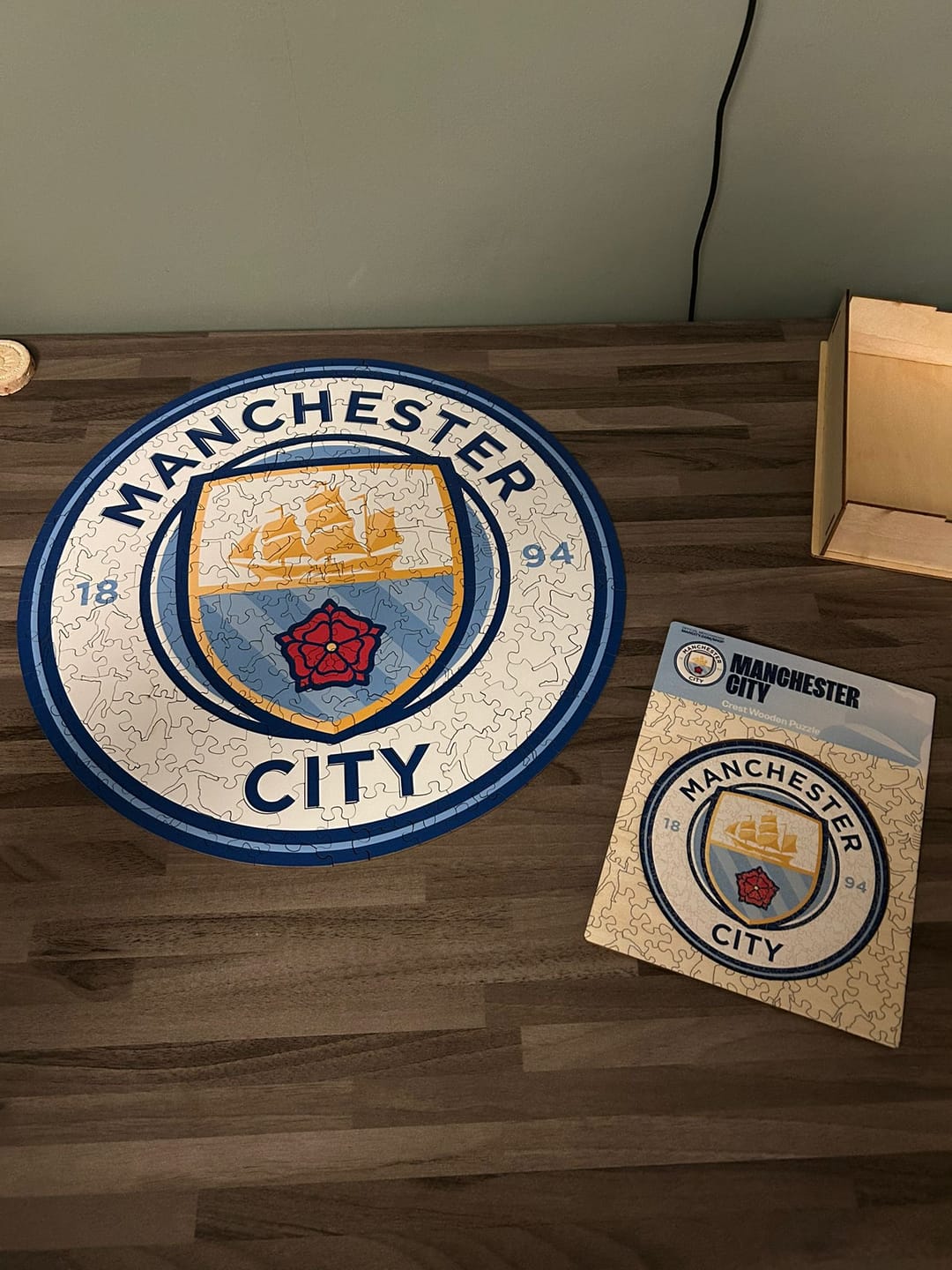 Customer photo review of Manchester City FC® Logo - Wooden Puzzle
