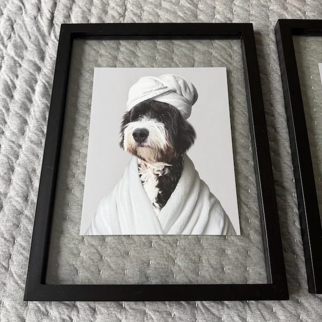 Customer photo review of Bathroom Pet Portrait