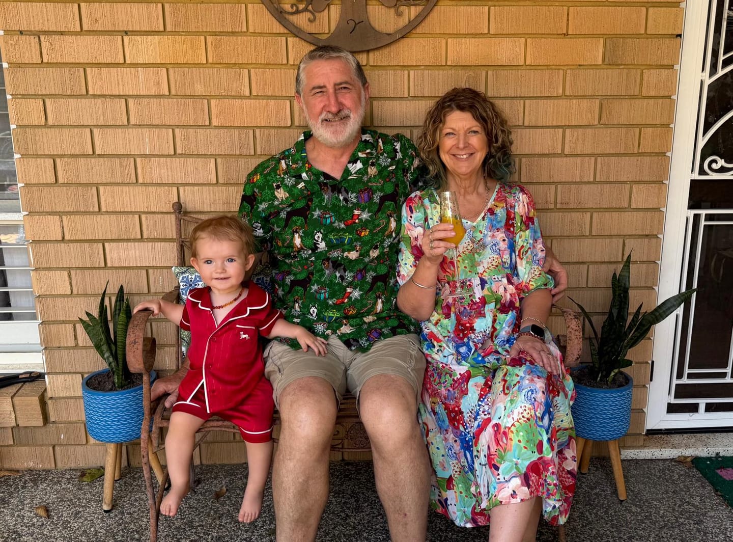 Customer photo review of Zandra Midi Dress in Red Multi