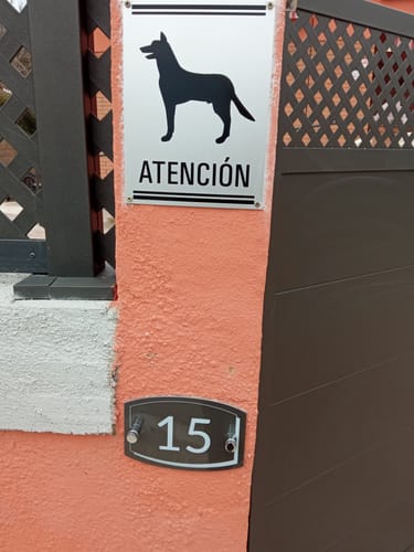 Customer photo review of Numero civico in alluminio modello Noir 001