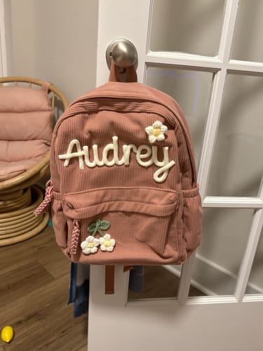 Customer photo review of K&C - Personalized Knitted Backpack