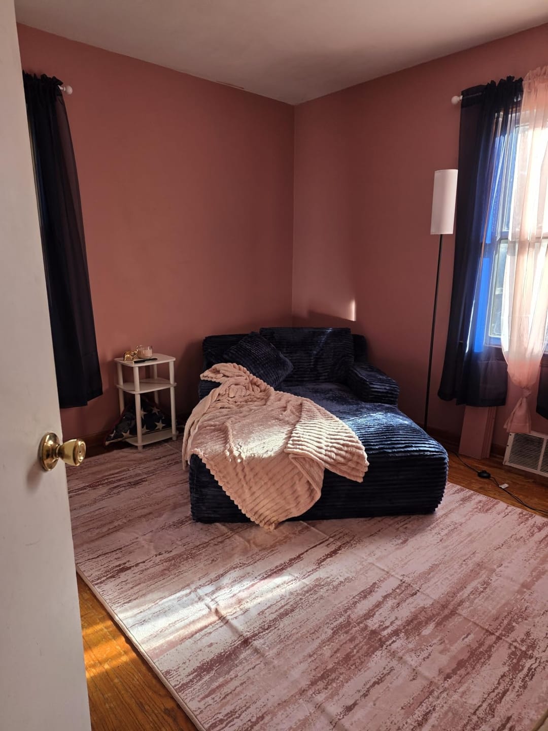 Customer photo review of Dawn Washable Area Rug - Pink/White