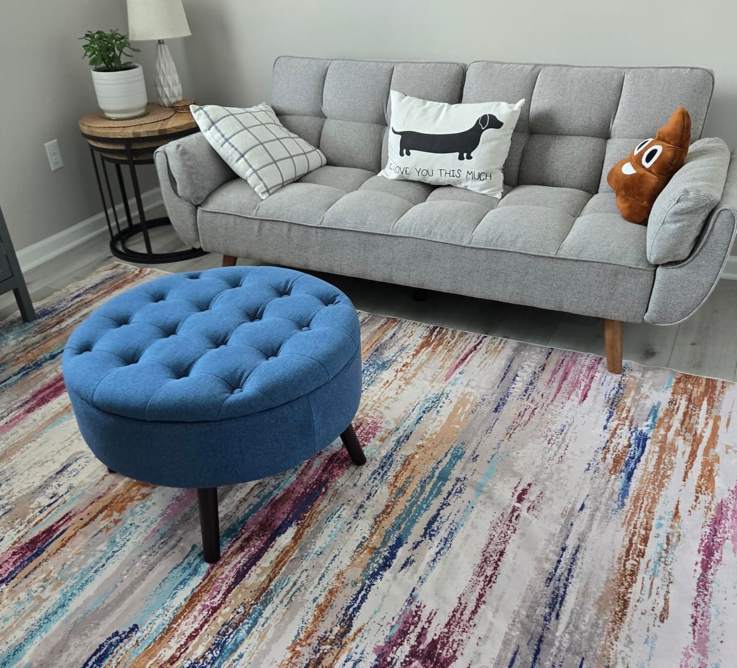 Customer photo review of Dawn Washable Area Rug - Colorful