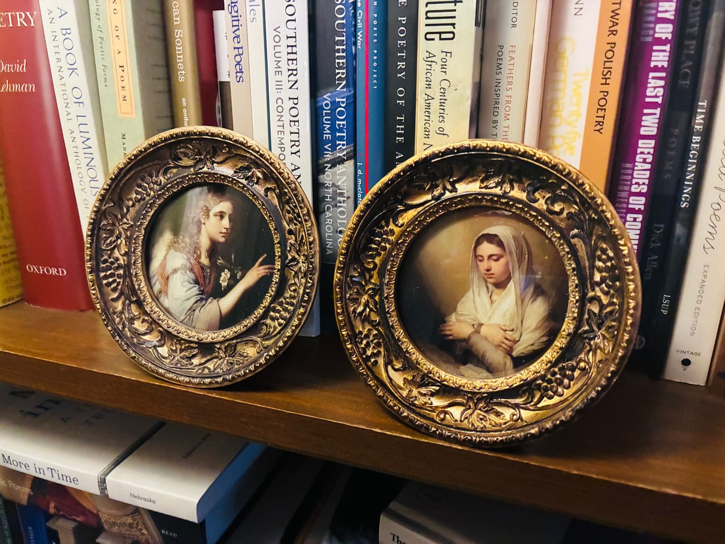 Customer photo review of New! Annunciation Diptych – Sold Together or Separately – Vladimir Borovikovsky – Framed 4.25" Diameter