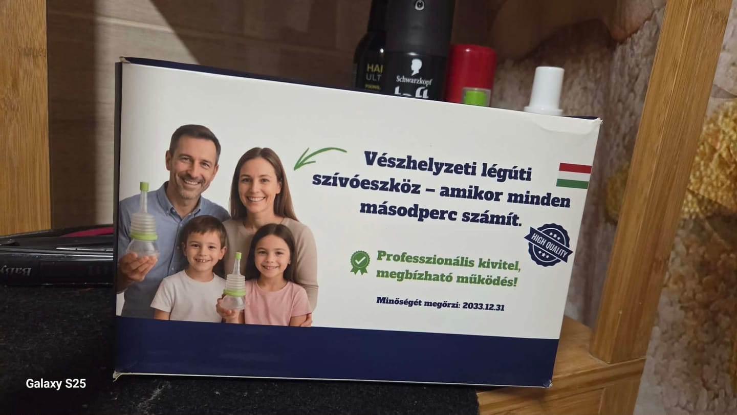 Customer photo review of Légsegély™ - Vészhelyzeti szívóeszköz a légutak tisztítására