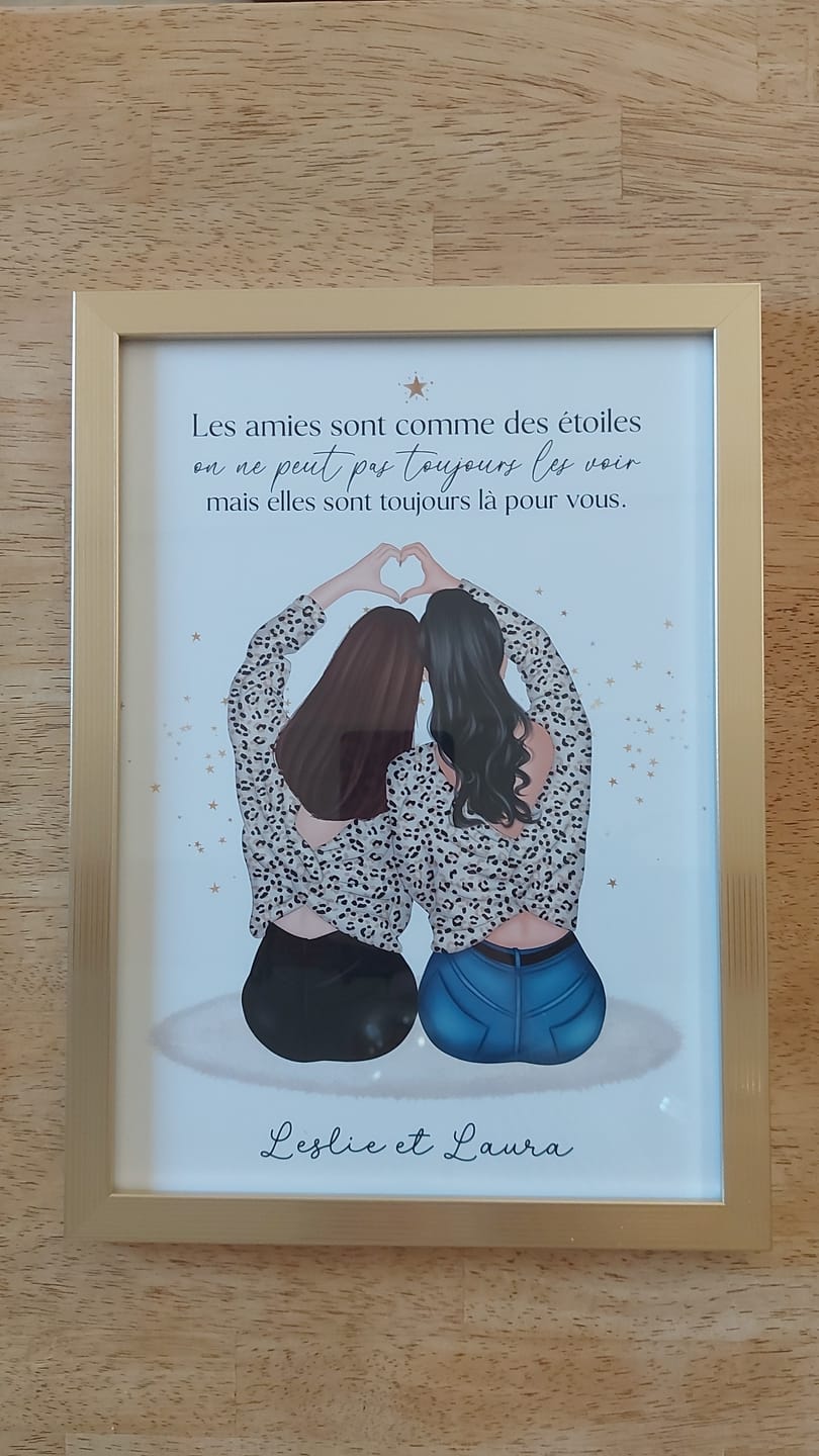 Customer photo review of Affiche Personnalisée - Meilleures Amies