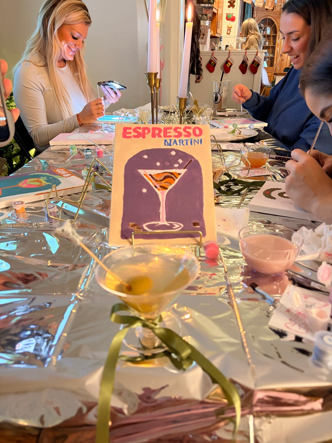 Customer photo review of 6 Mini Paintings - Sip & Paint Cocktail Set
