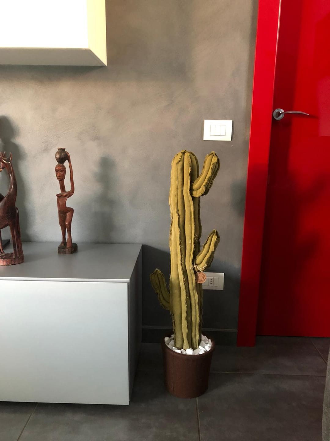 Customer photo review of Big cactus in cotone verde dorato altezza 101 cm IN PRONTA CONSEGNA - Fiore a corredo staccabile dalla pianta