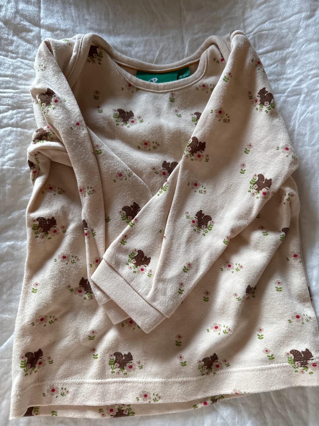 Customer photo review of Autumn Squirrel Organic T-Shirt & Jogger Playset