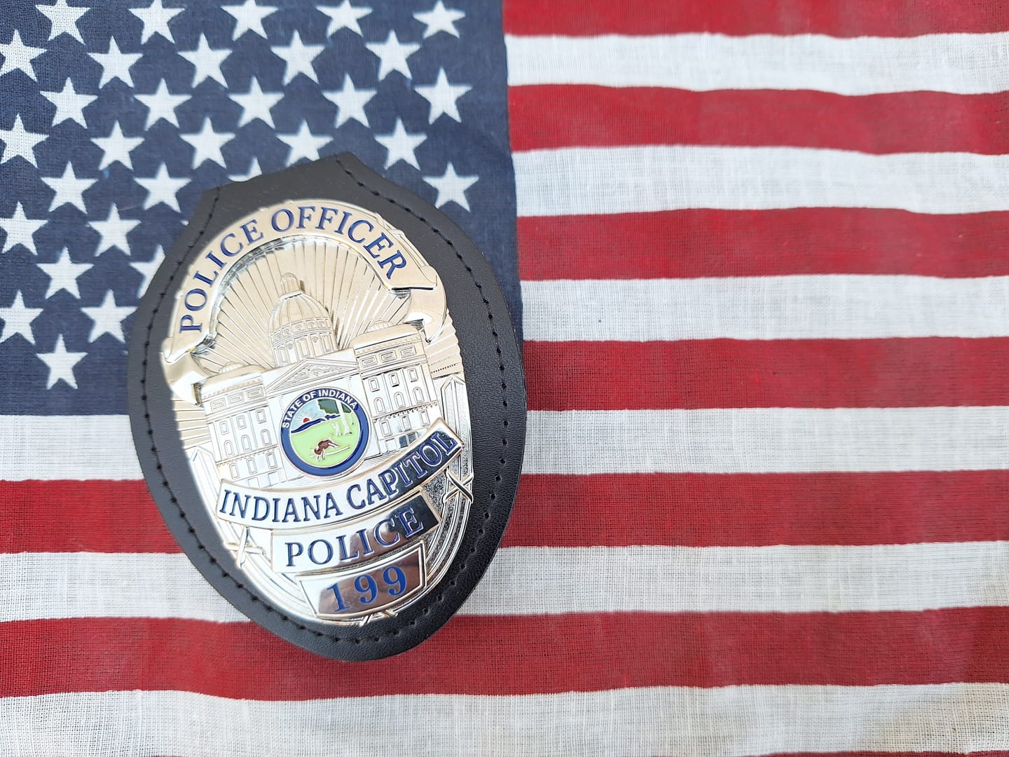 Customer photo review of US ISP Indiana State Police Capitol Police Officer Badge