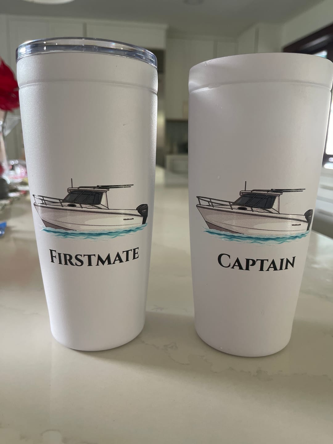 Customer photo review of Custom 20 oz. Stainless Steel Boat Tumbler