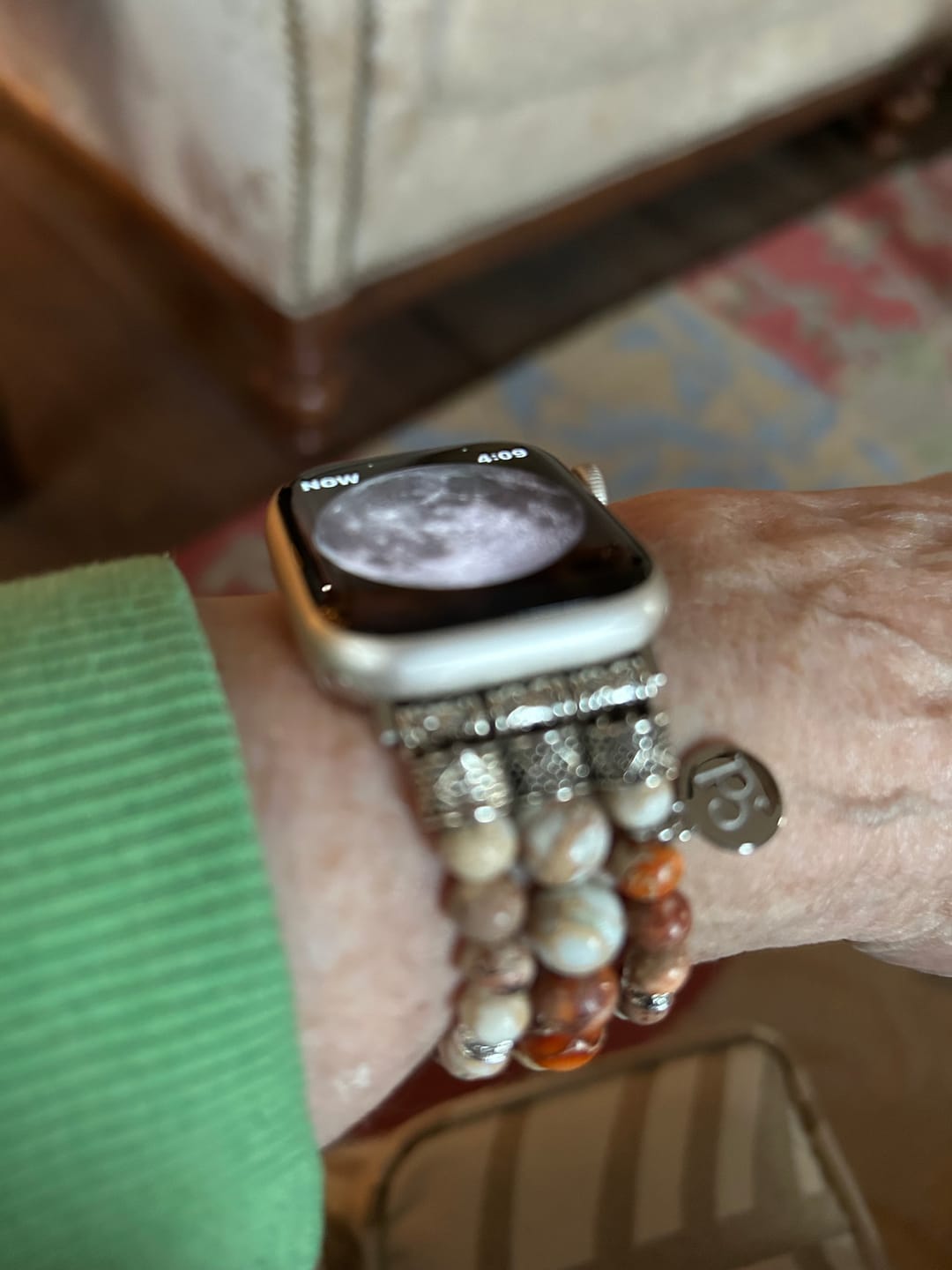 Customer photo review of Imperial Earth Jasper Apple Watch Strap