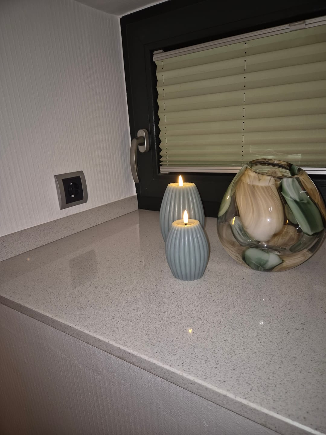 Customer photo review of LED Rillelys D 7,5 x H 10 cm Salvie grøn