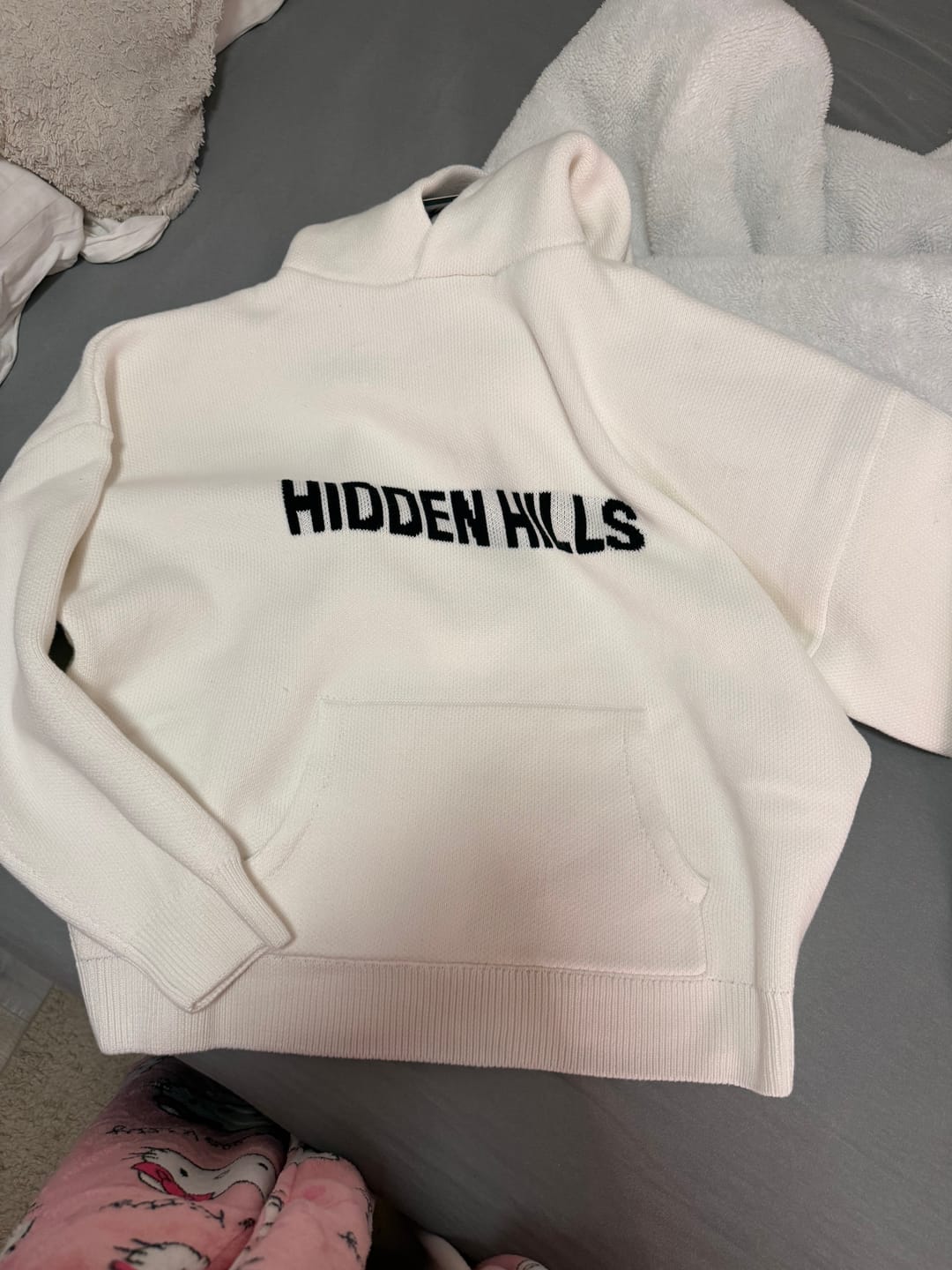 Customer photo review of KNIT HOODIE OFF WHITE