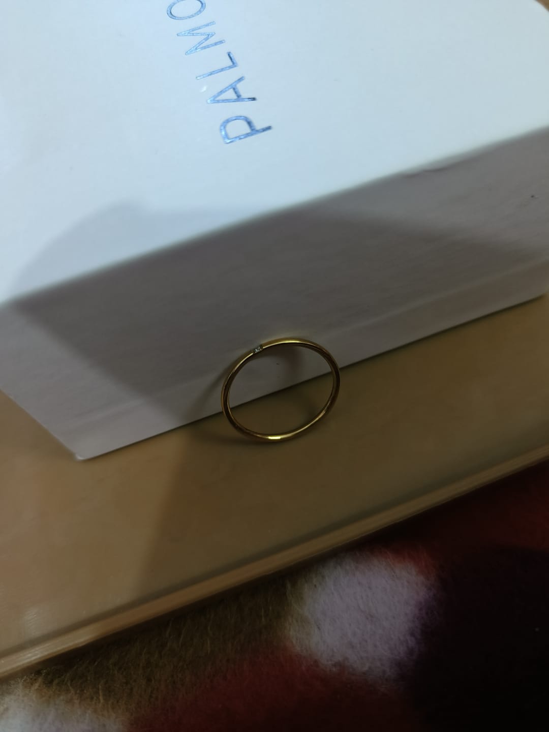 Customer photo review of Smooth Thin Stacking Ring