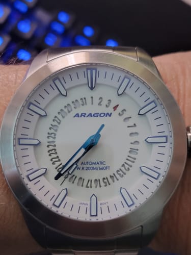 Customer's watch shown in a review for the Ridge Rubber - Black strap.