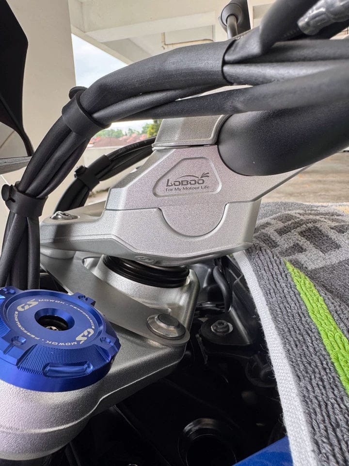 Customer photo review of LOBOO Handlebar Risers for BMW R1300GS（2023-） & Adventure (2024-) | 29mm Rise / 29.5mm Setback Offset Kit