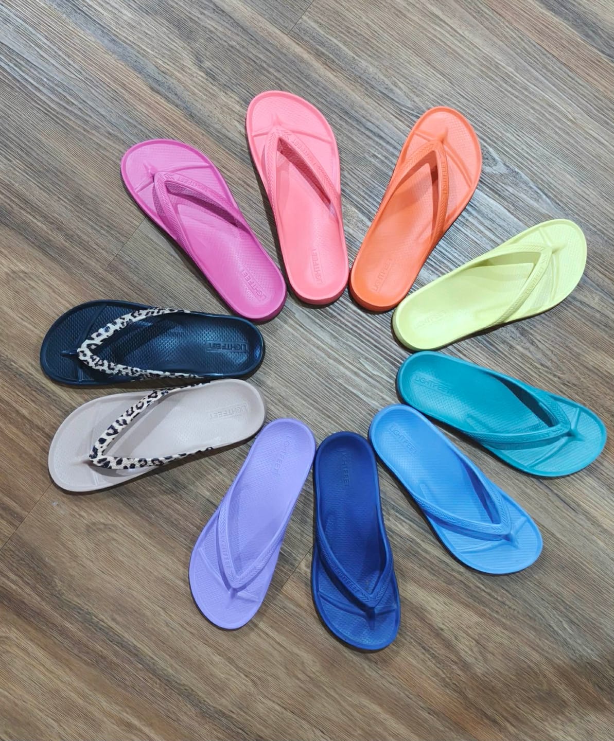 Customer photo review of Black Leopard - Arch Support Thongs